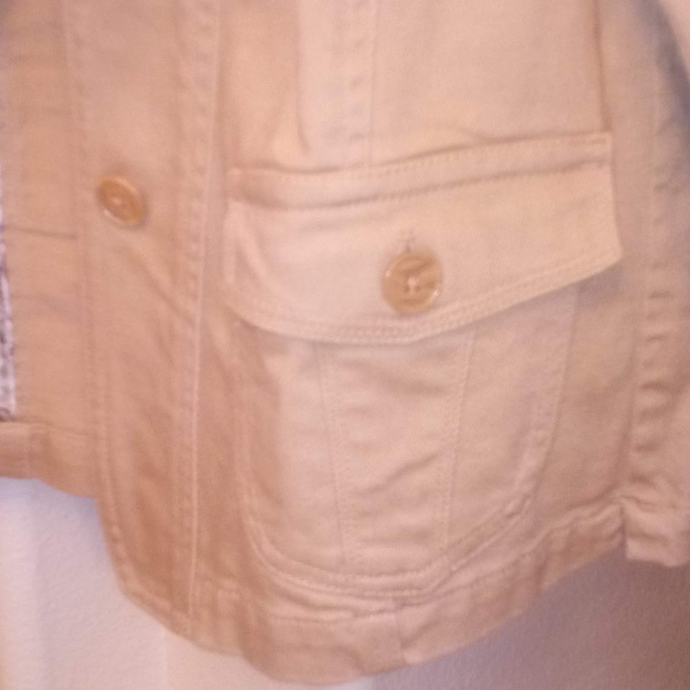 Motto Beige Denim Jacket - Picture 2 of 8